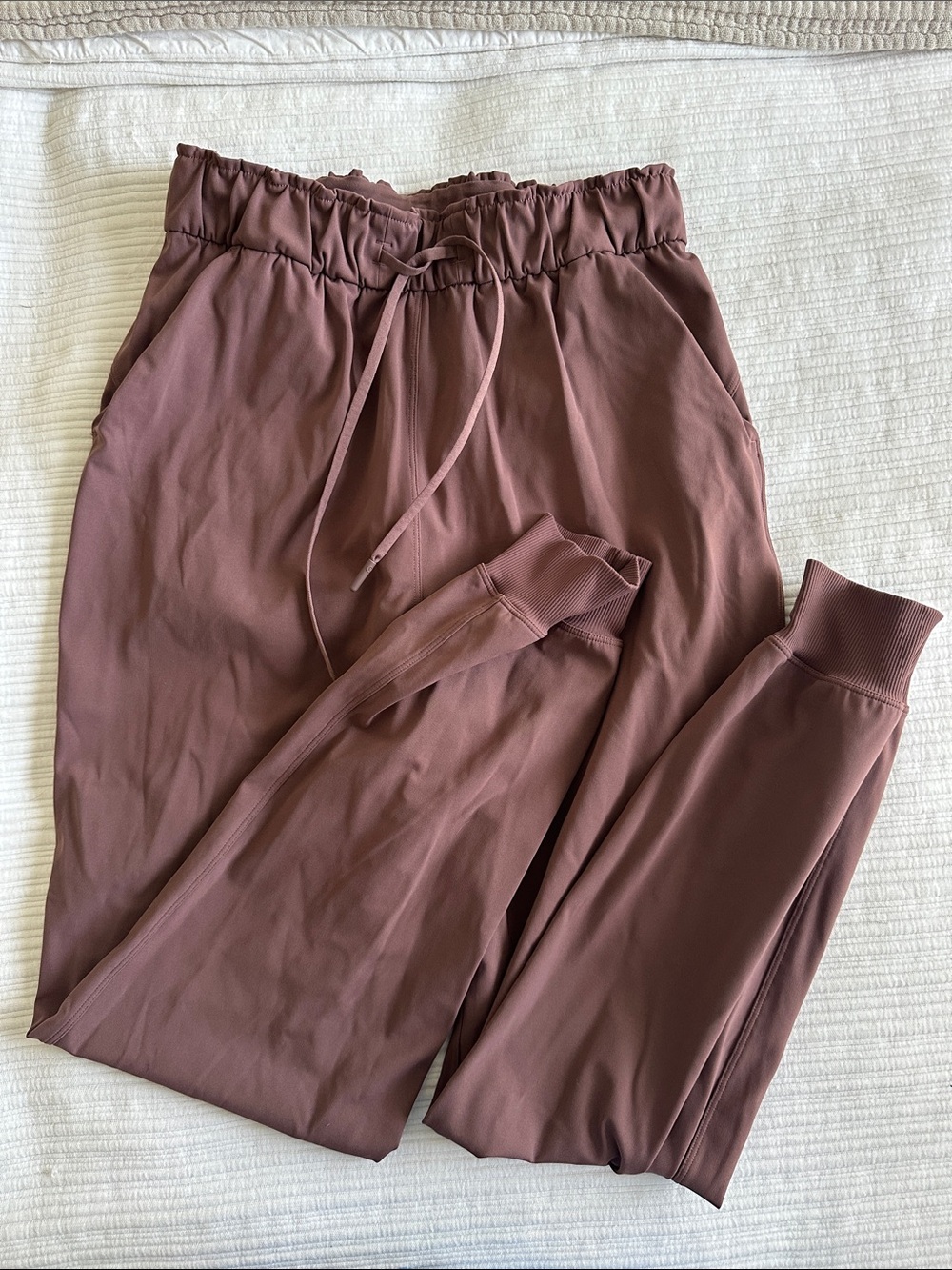 lululemon athletica Dusty brown Elastic Waist Pants
